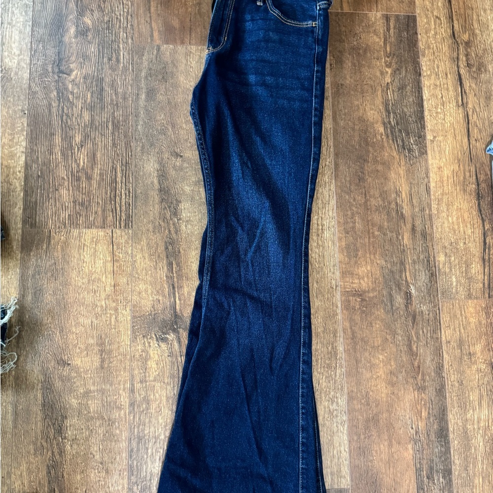 Abercrombie & Fitch Blue Flare Wide Leg Jeans